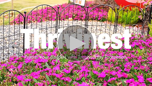 Decorative Garden Fence 17in x26ft, 26 Pack Rustproof Metal